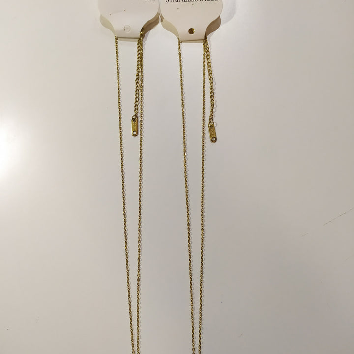Collar con colgante trebol cinco hojas blanco
